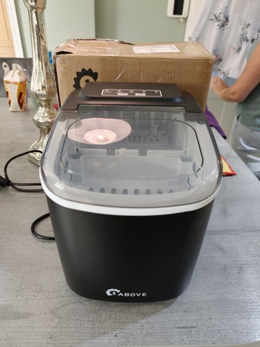 Above portable ice machine - above,